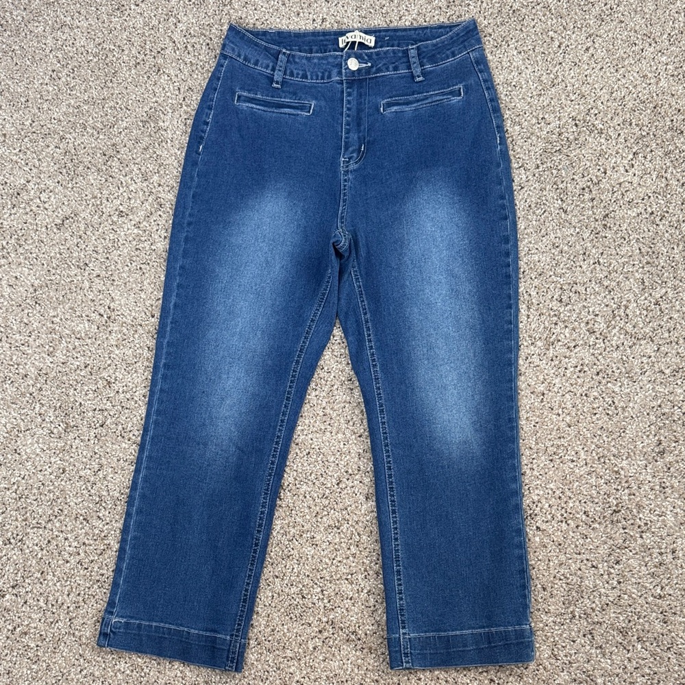 Luvamia Casual Welt pocket Cropped Denim With Stretch Small